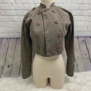 EDUN Crop Military Jacket S